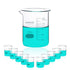 Low Form Graduated Glass Beaker Set, 10pcs of 150ml, 3.3 Borosilicate Glass