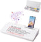 Small Glass Desktop Whiteboard, Dry-Erase Board with Aromatherapy and Desk Organizers for Office