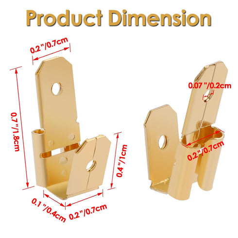 Sumnacon Piggyback Spade Connectors, 60 Pcs Quick Disconnect Double Male Female Adapter for Automotive