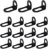 Bxian 15PCS Black Adjustable Heavy Duty Shelf Bracket 18x18x30mm L Shape Metal Corner