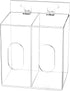 QWORK Acrylic Face Mask Dispenser Box, Clear Holder with Lid for Disposable Masks, Gloves, Hairnets