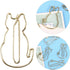 Cat Shaped Paper Clips, Thickened Metal, Unique Stylish MultiFunction, 12 Pcs for Office School, Gold