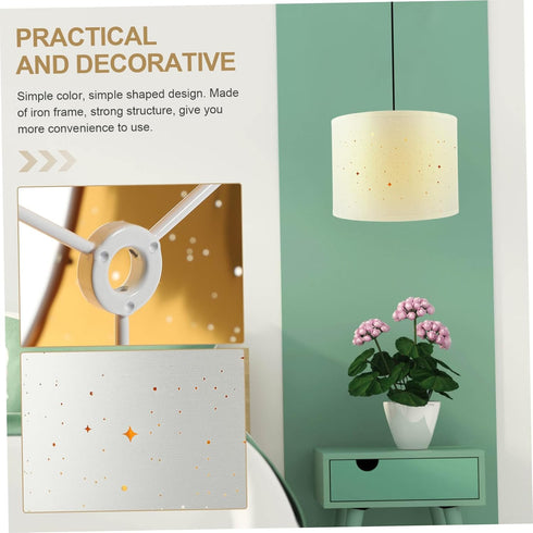 CHILDWEET Household Light Cover Compact Fabric Lamp Shade for Table Floor Lamps Simple Design Frame for Bedroom Living