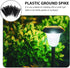 YARDWE Solar Light Stakes, 25 Pcs Plastic Ground Spikes, Flood Light Ground Stake Replacement for Yard Outdoor