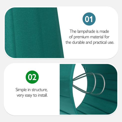5.51x4.92x3.54In Bulb Hemobllo Clip-On Lampshade Cover Cotton Cloth Jade Lightweight Easy Installation Decorative
