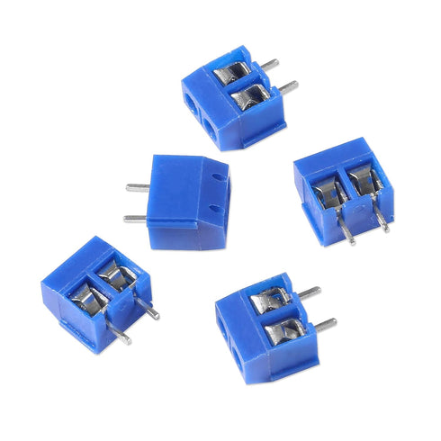 50pcs PCB Mount Screw Terminal Block Connectors, 2 Pin 30pcs, 3 Pin 10pcs, 4 Pin 10pcs, 5mm Pitch