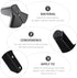 NESTINGHO 4pcs 100mm Metal Furniture Support Feet Triangle Sofa Cabinet Legs for Dresser Bedside Table with Matte Black