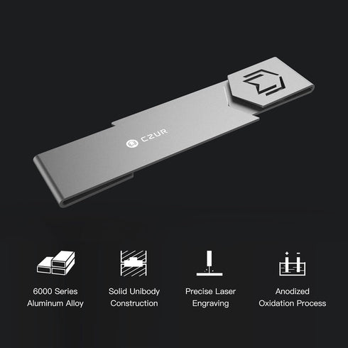 Metal Bookmark - Stylish Teacher Gift, Unique Light & Durable Reward Bookmark with SuperGrip U-Shape Design (Black)