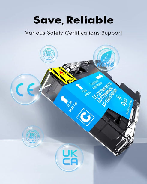 INK4U Compatible LC75 Ink Cartridges Replacement for Brother LC75 LC71 LC79 XL, Compatible with MFC-J6510DW MFC-J6710DW