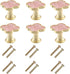 6 pcs Pink Clover Knobs, Four-Leaf Clover Handles for Cabinet, Dresser, Drawer Pulls, Door Knobs