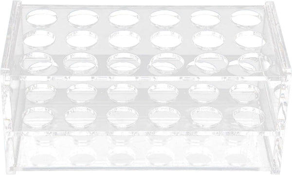 17mm Test Tube Rack with 18 Holes - Durable Transparent Holder for 10ml and 15ml Centrifuge Test Tubes