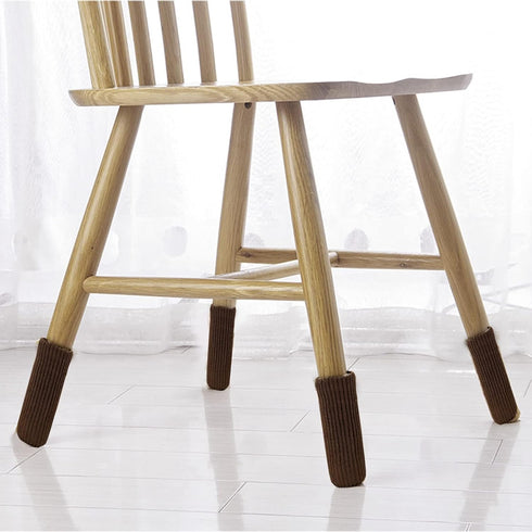 24 Set, PCs Furniture Leg Socks - Coffee Knitted Furniture Socks, Double Thickness Chair Leg Floor Protectors, High
