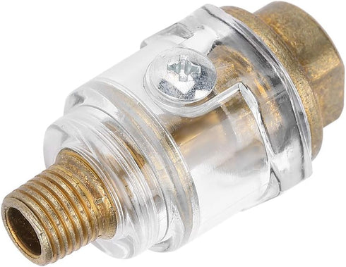 Oiler Lubricator, 1/4" BSP Mini In Line Air Tool Oil Lubricator, Oiler Compressor Pipe Automatic Lubrication for Pneumatic Tool Air Compressor Pipe by Qiilu