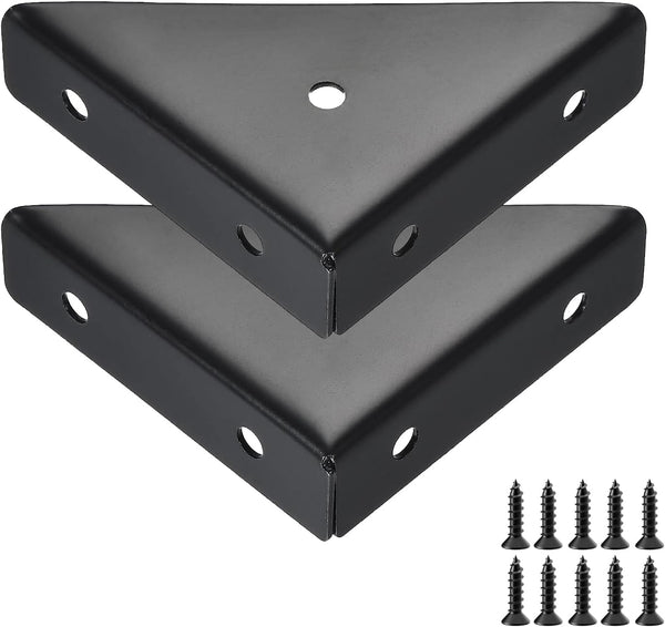 2 Pack Bed Corner Support, Shelf Brackets Hidden Type Triangular Bracket Fastener,
