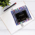 Pentonic Gel Pen with Hard Box Case, Waterproof Gel Ink, Comfortable Grip, Multicolor Ink, Pack of 10 Pens
