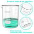 ONiLAB 12pcs Glass Beakers Shot Glass, Vol. 25ml, 3.3 Borosilicate Griffin Low Form with Printed Graduation