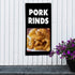 Fastasticdeals 4 Grommets 48x24Inches Vertical Vinyl Banner Multiple Sizes Pork Rinds Food and Drink Restaurant