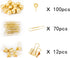 Gold Binder Paper Clips Set, 182pcs Large Paper Clips, Binder Clips, Office Supplies for Women