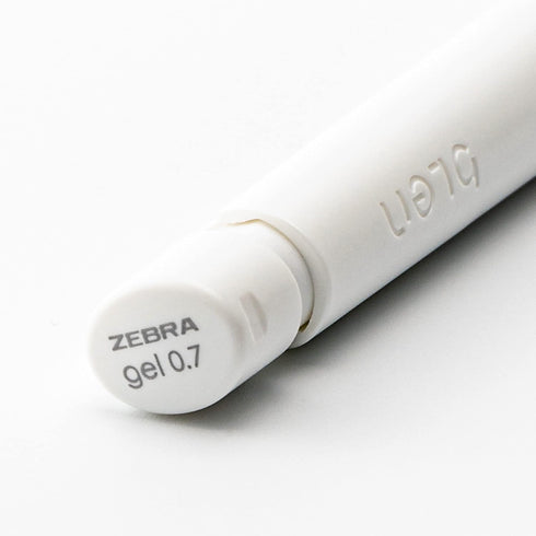 Zebra Pen bLen Retractable Ballpoint Gel Pen + Refills, White Barrel, Medium Point 0.7mm, Blue Ink, 6-Pack