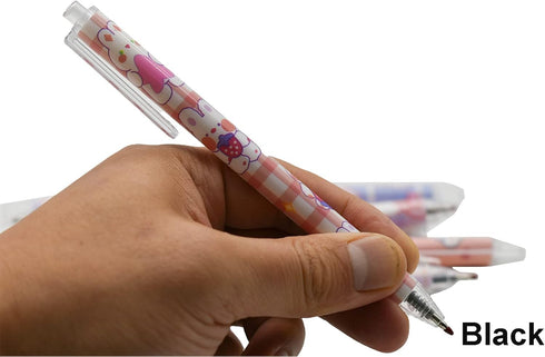 Maydahui 12PCS Rabbits Carrots Gel Pen, Cute Cartoon Pens, Retractable Black Ink for School Supplies