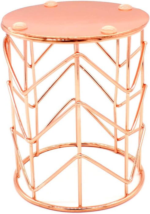 Pencil Holder, Metal Pen Pencil Holder, Rose Gold Desk Stationery Organizer for Home, School, Office Supplies