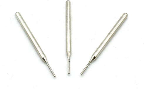 TEMO 30 pc 1 mm Coarse Diamond Coated Burrs Glass Drill Bit Set, Grit 80 with 1/8 Inch Shank