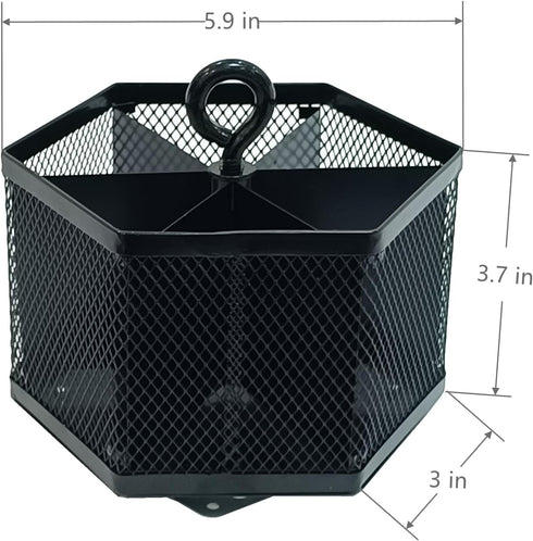 SETTFRFE Hexagon 360° Rotating Pen Organizer for Desk, 6 Compartments Mesh Pen Caddy, Black