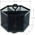 SETTFRFE Hexagon 360° Rotating Pen Organizer for Desk, 6 Compartments Mesh Pen Caddy, Black