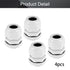 Fielect 4Pcs M20 Cable Gland, Plastic Waterproof Cable Glands Joints Adjustable Connector for 6-12mm Dia Cable