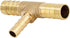 Metalwork Brass Reducing Hose Barb Splice T-Fitting, 3/8" x 5/16" x 3/8" Barbed (Pack of 2)