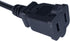 Short Extension Cord 2 Foot, 18 AWG Small 2 Prong Power Cable, Black Male to Female Outlet Saver for Indoor Use