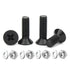 YiKaiEn 20-Pack Set Countersunk 304 Screw and Nut for D-Series Panel Mount with Custom Nylon Washer, Black Phillips