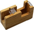 Enyuwlcm Natural Bamboo Desk Tape Dispenser, Open End Design, Made of 100% Bamboo, 1 Pack