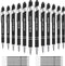 AUAUY 12 PCS Snarky Office Ballpoint Pens Set, 1 mm Black Ink, 12 Replacement Refills, 2 in 1 Stylus Pen, Funny Pens