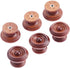 DubMag 6PCS (37x26mm) Wooden Door knobsDrawer knobs Farmhouse Style Wooden Knobs Wood Drawer Shoe Cabinet Bedside Table