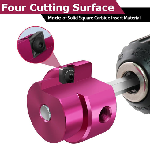 PVC Fitting Saver with 1/4-Inch Hex Shaft, 3/4-Inch Head, PVC Pipe Reamer, Socket Saver for Plumbing