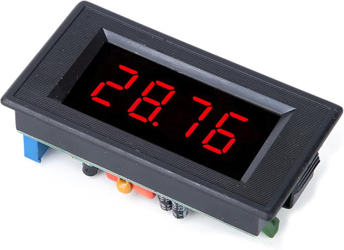 Mini Digital DC Voltmeter, 4 Digit Voltage Tester Meter with Red LED Display Panel, 79x43x24 mm for Various Battery