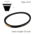 B-25 V-Belts, 25" Inner Length x 17mm Width Rubber Drive Belt for Power Transmission Use
