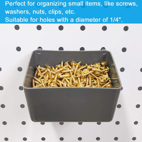FRIMOONY Pegboard Hooks Assortment with Pegboard Bins, 140 Piece for Organizing Various Tools