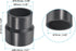 PATIKIL PVC Reducer Pipe Fitting 3x2.5 Inch Socket, 2 Pack Straight Coupling Adapter, Grey