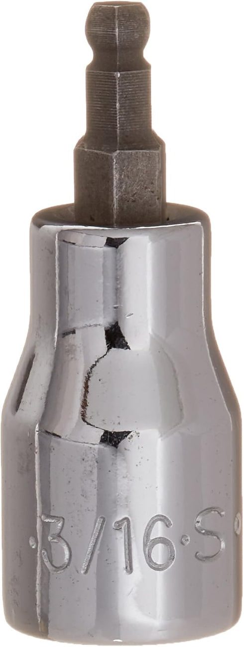 SK Tools USA 45506 3/8" Drive Standard Chrome Ball Hex Bit Socket 3/16"