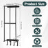 mekueeex 4 Camping Chair Wall Storage for Garage, Metal Camping Chair Storage Rack Wall Holder, Floating Shelf, Hooks