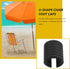 4-Pack 1.25 Inch NUOBESTY U-Shape Chair Leg Caps Nonslip Furniture Pads Floor Protectors for Outdoor Beach Chairs