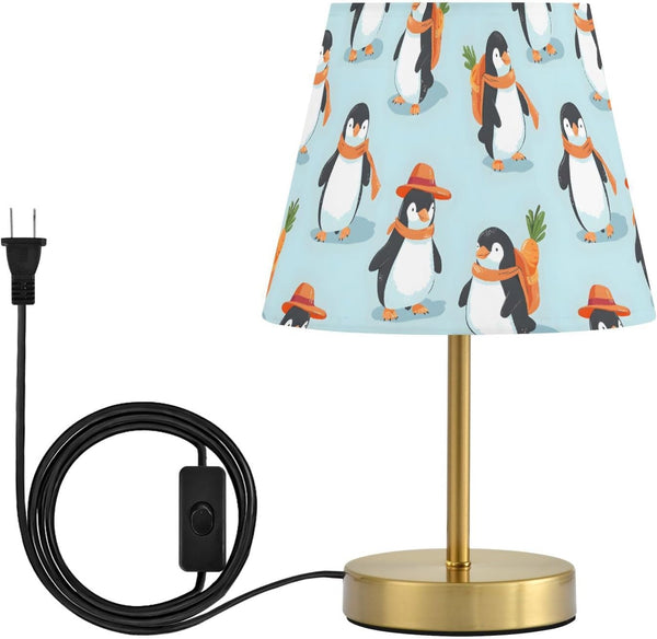 WEIYEKO Penguin Carrot Blue Table Lamp LED Desk Lamp Dimmable Bedside Light with