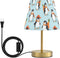 WEIYEKO Penguin Carrot Blue Table Lamp LED Desk Lamp Dimmable Bedside Light with