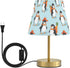 WEIYEKO Penguin Carrot Blue Table Lamp LED Desk Lamp Dimmable Bedside Light with