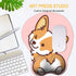 HAOCOO Ergonomic Pink Mouse Pad with Wrist Support, Non-Slip Backing Corgi Anime Cute Gel Mouse Pad, Easy-Typing and