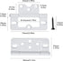 Worldity 10 Pack Hinges,3 Inch White Shutter Non Mortise Hinge, Screen Door Hinges Easy to Install, Screen Door Hinge