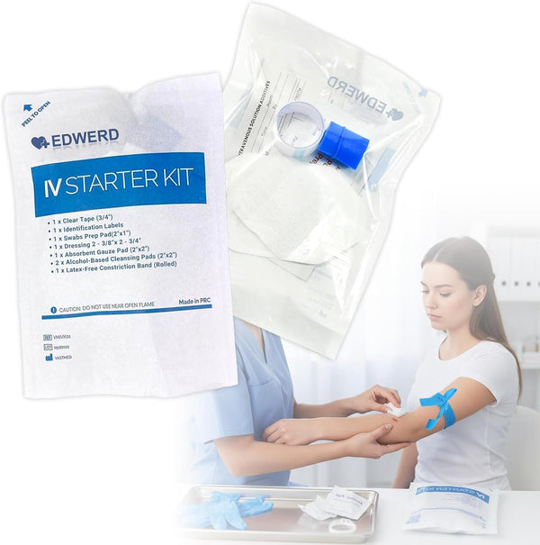 Intrveous Starter Kit with GaueSwabTapeComplete Practice SetSchool Training & Clinic Care50 Pack