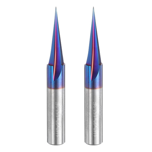 uxcell 2 Pcs 15 Degree V Groove Engraving Router Bits for CNC